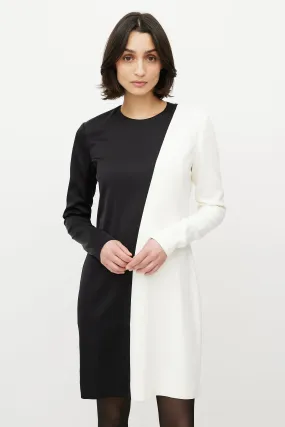 Black & White Asymmetrical Shift Dress