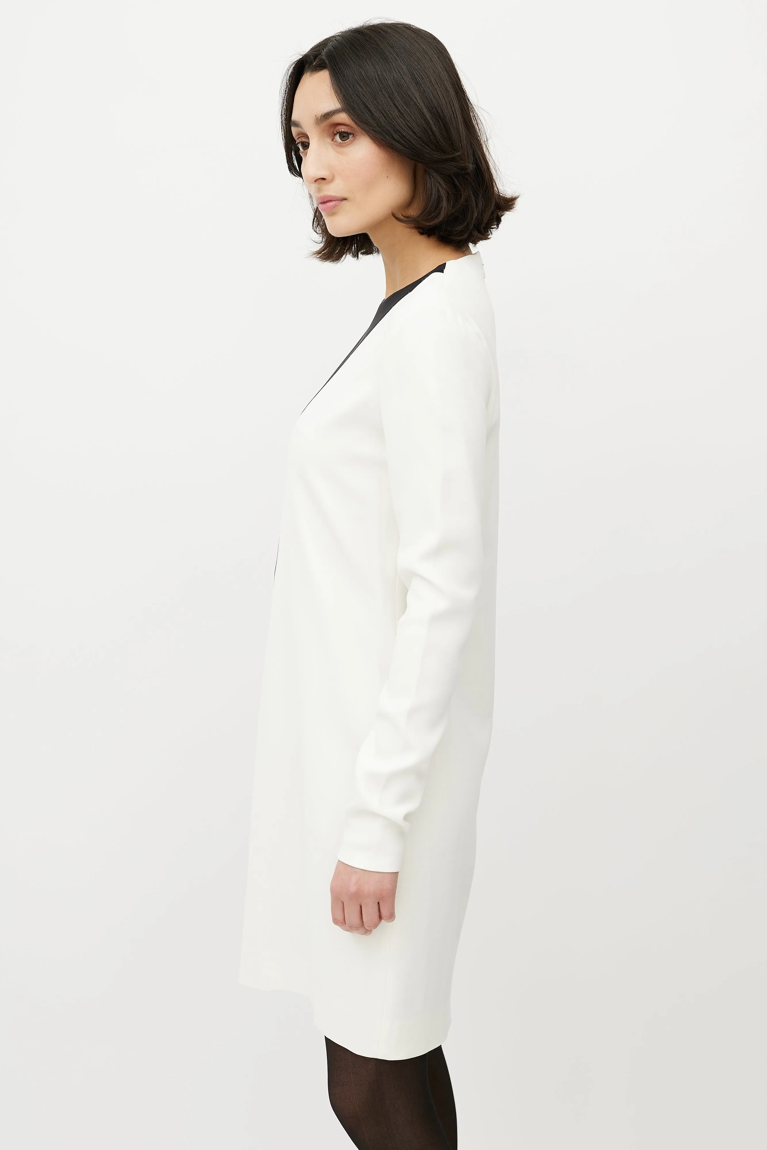 Black & White Asymmetrical Shift Dress