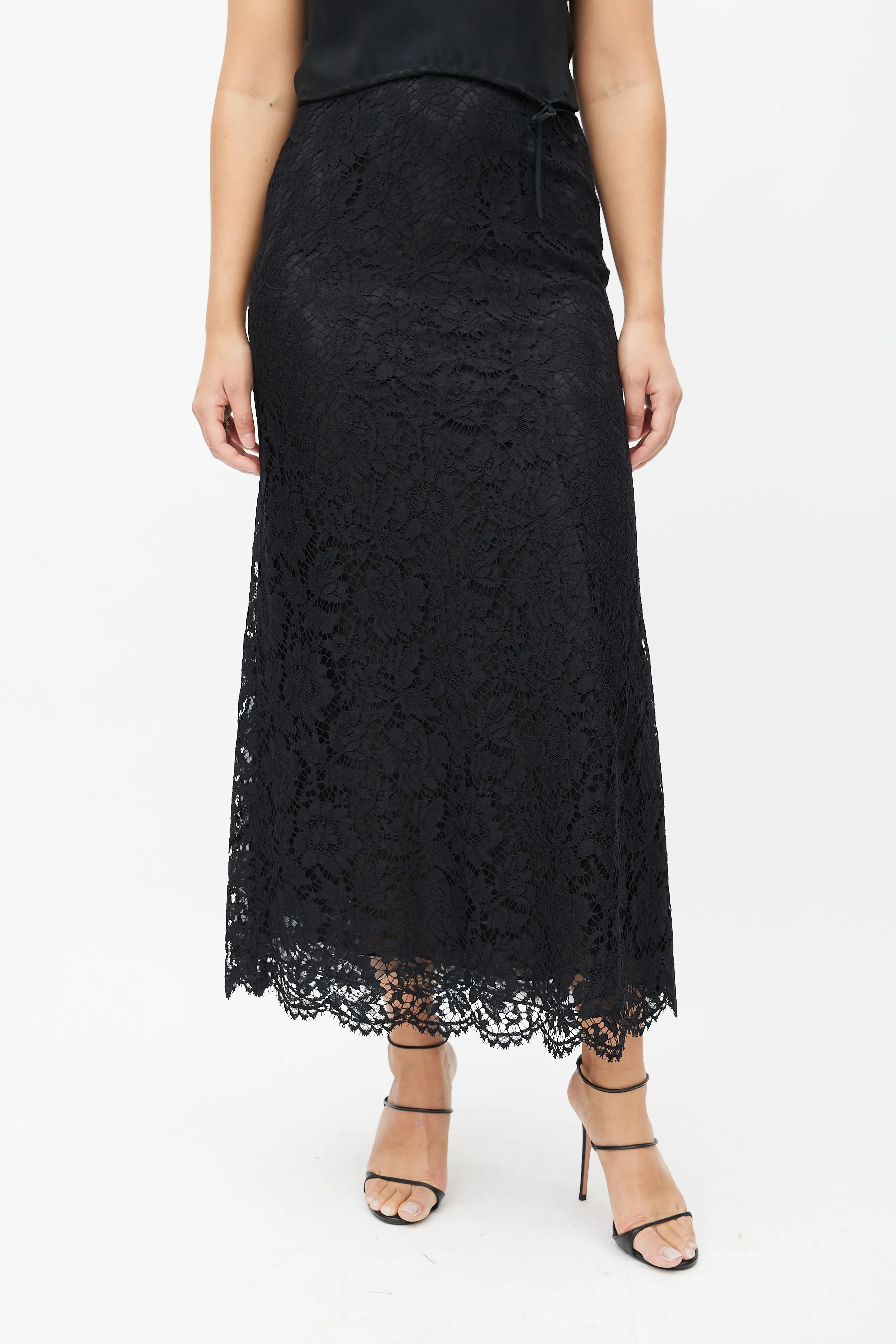 Black Lace Maxi Skirt