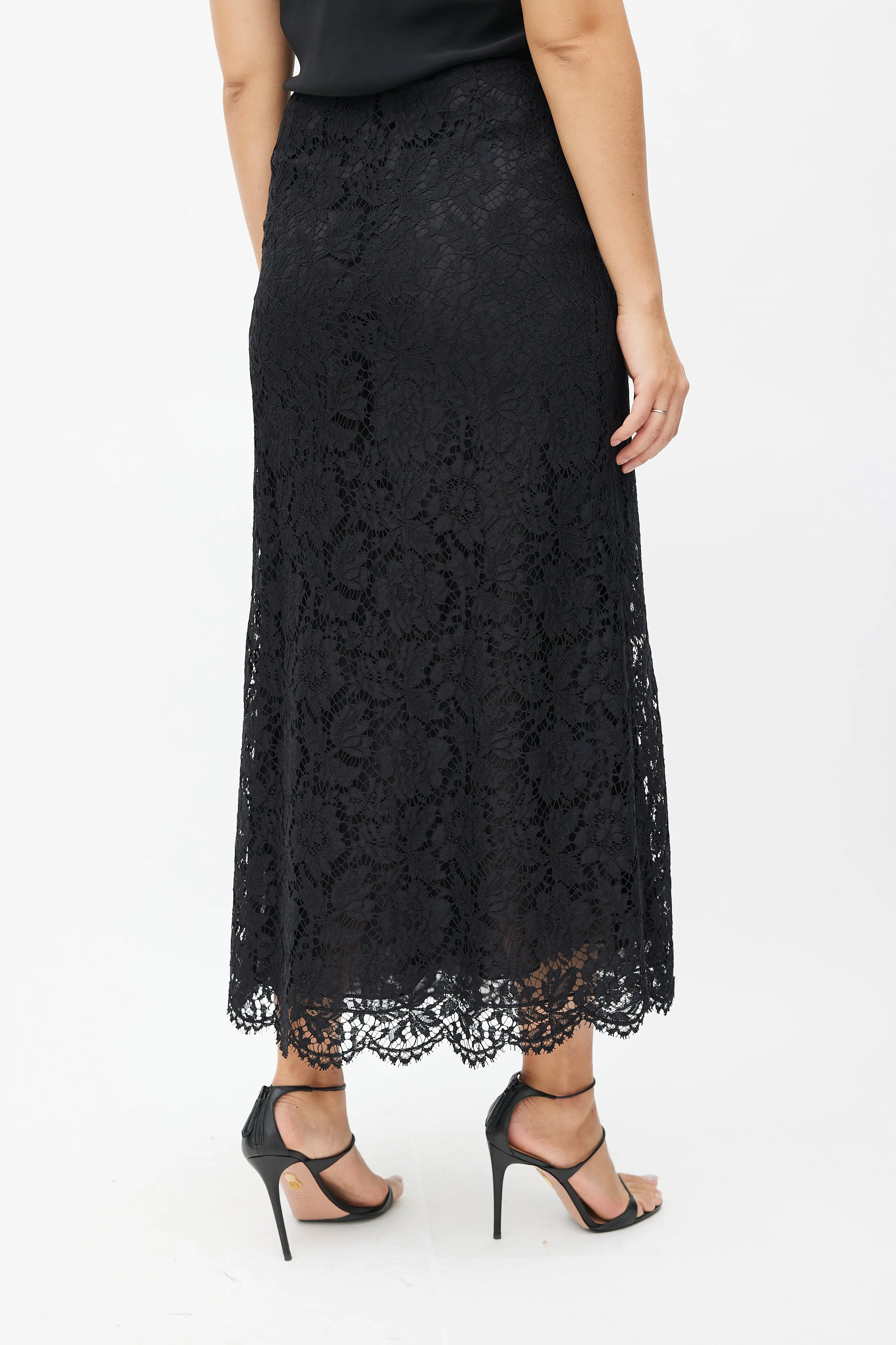 Black Lace Maxi Skirt