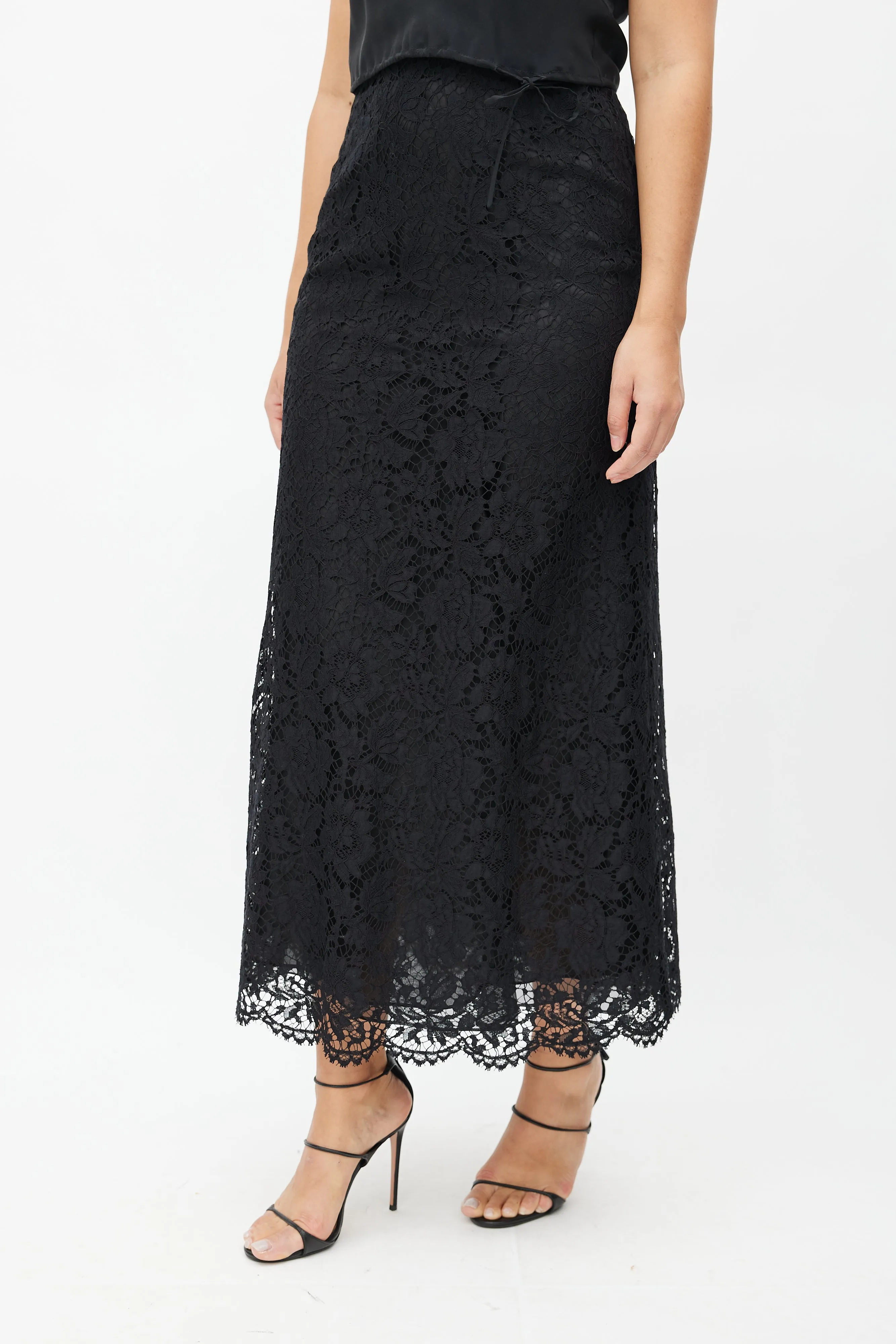 Black Lace Maxi Skirt