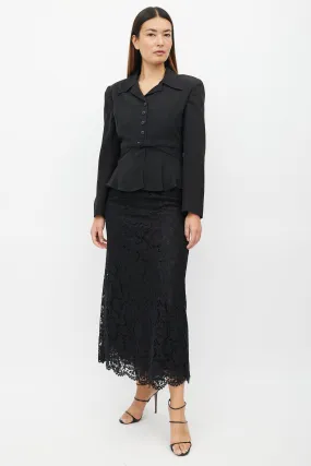 Black Lace Maxi Skirt
