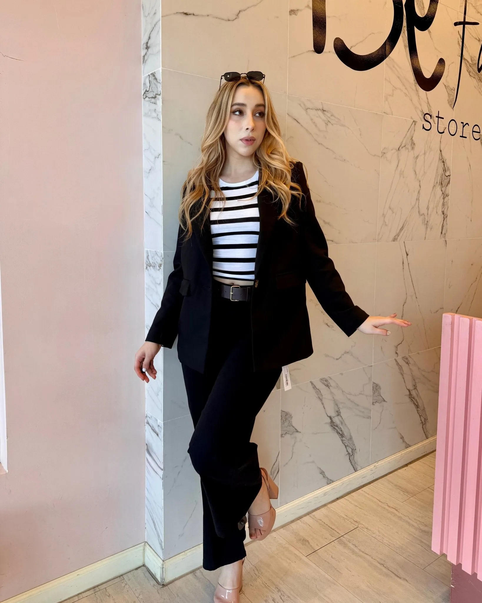 Blazer solida de un botn