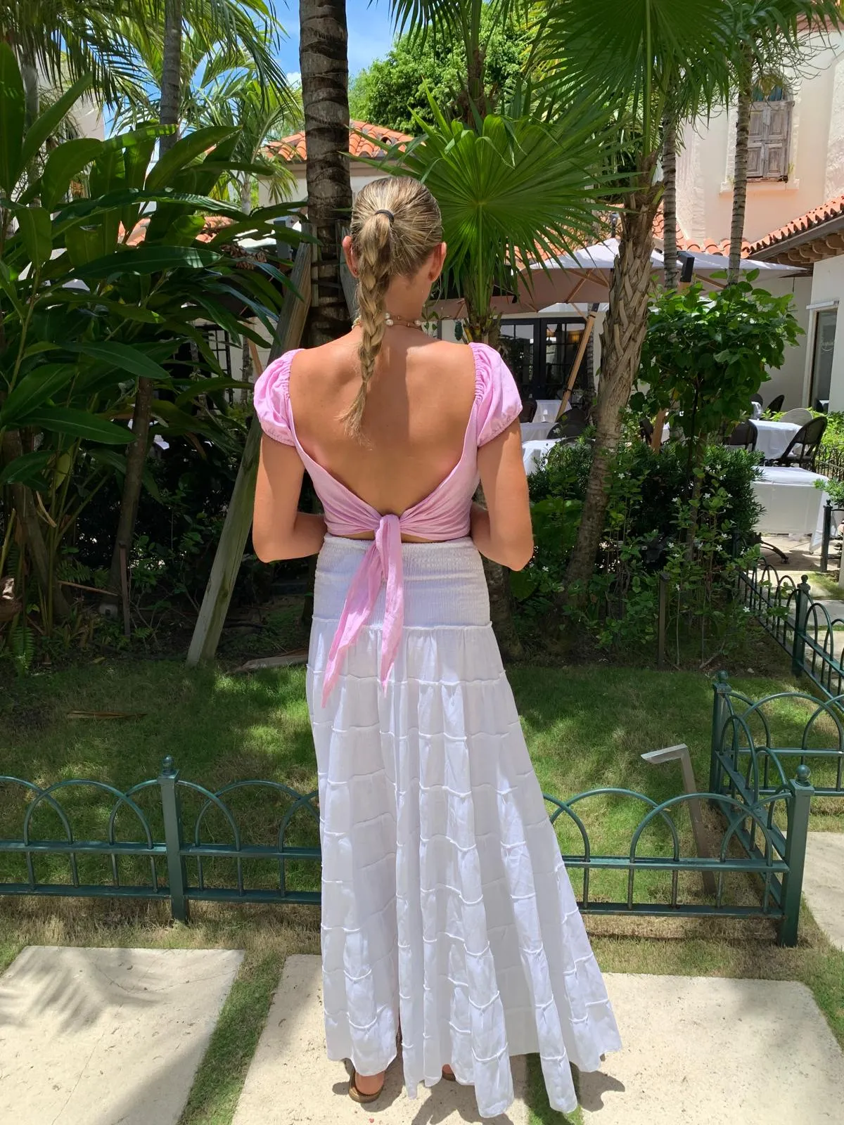 Bolero Susy Palloncino Linen Top