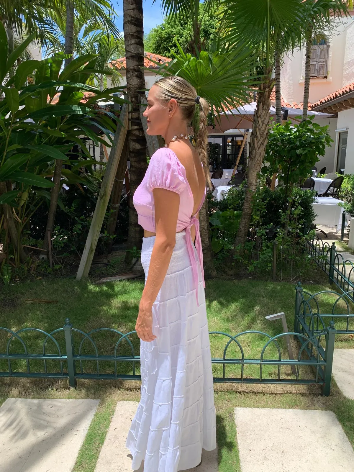 Bolero Susy Palloncino Linen Top