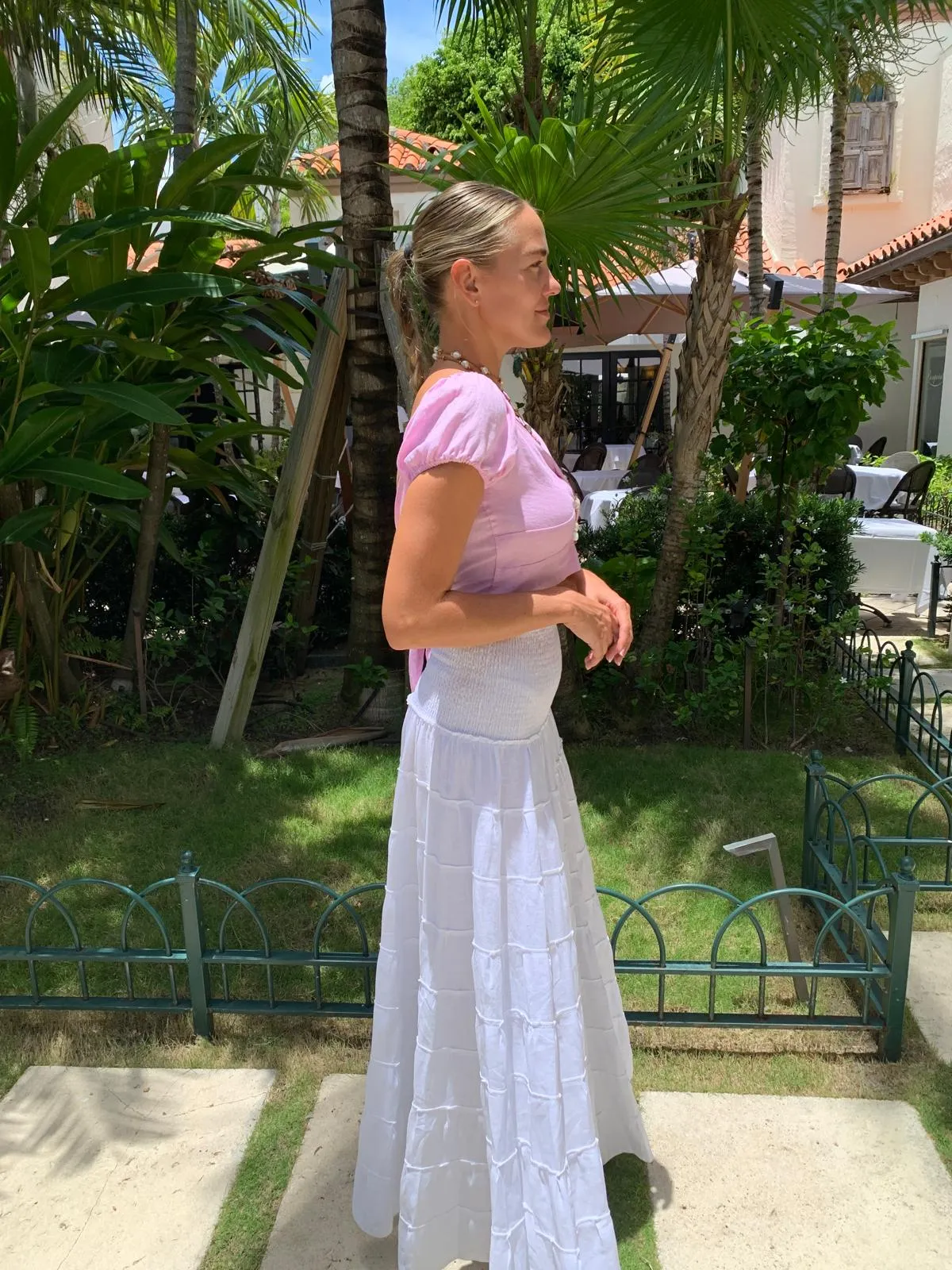 Bolero Susy Palloncino Linen Top