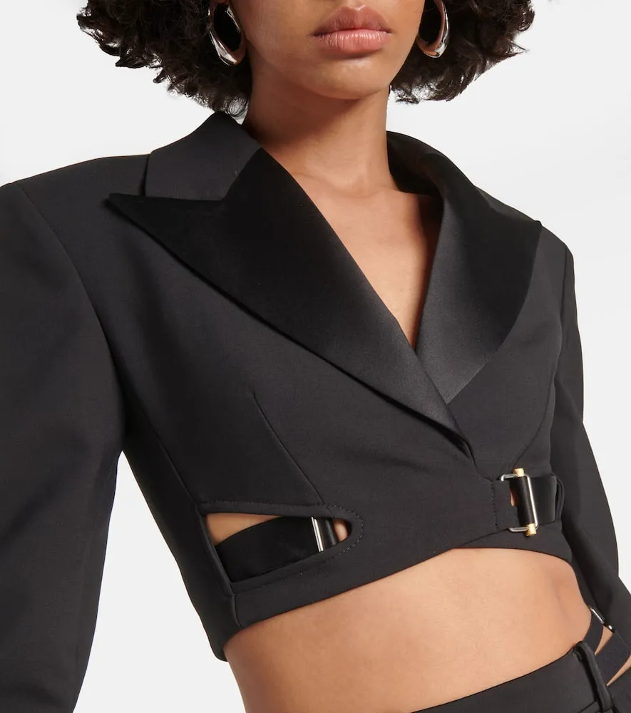 Dion Lee Buckle-detail cropped blazer