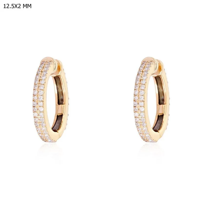 Elegant Radiance Huggies Diamond Earrings