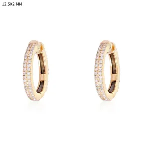 Elegant Radiance Huggies Diamond Earrings