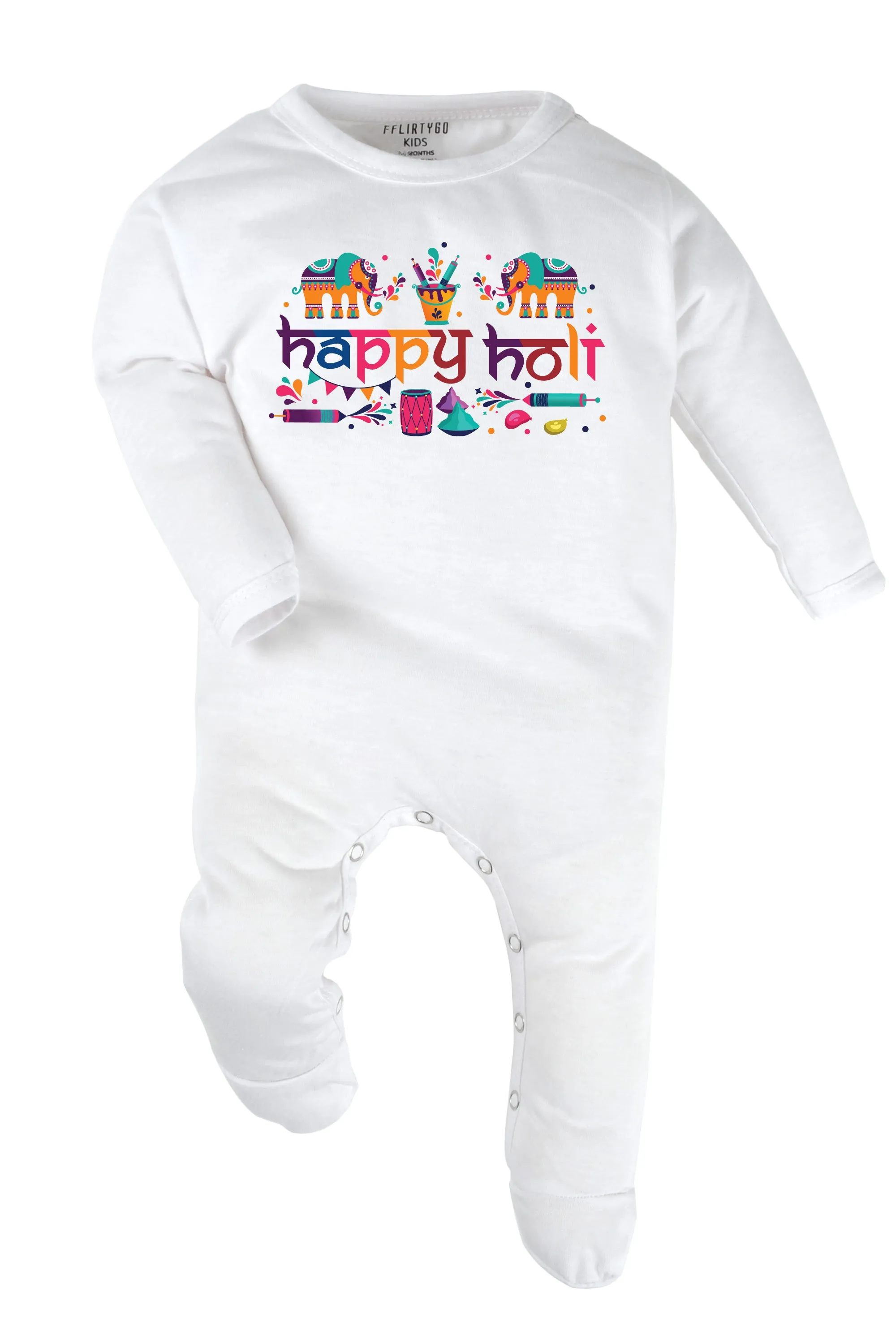 Happy Holi Ancient Baby Romper | Onesies