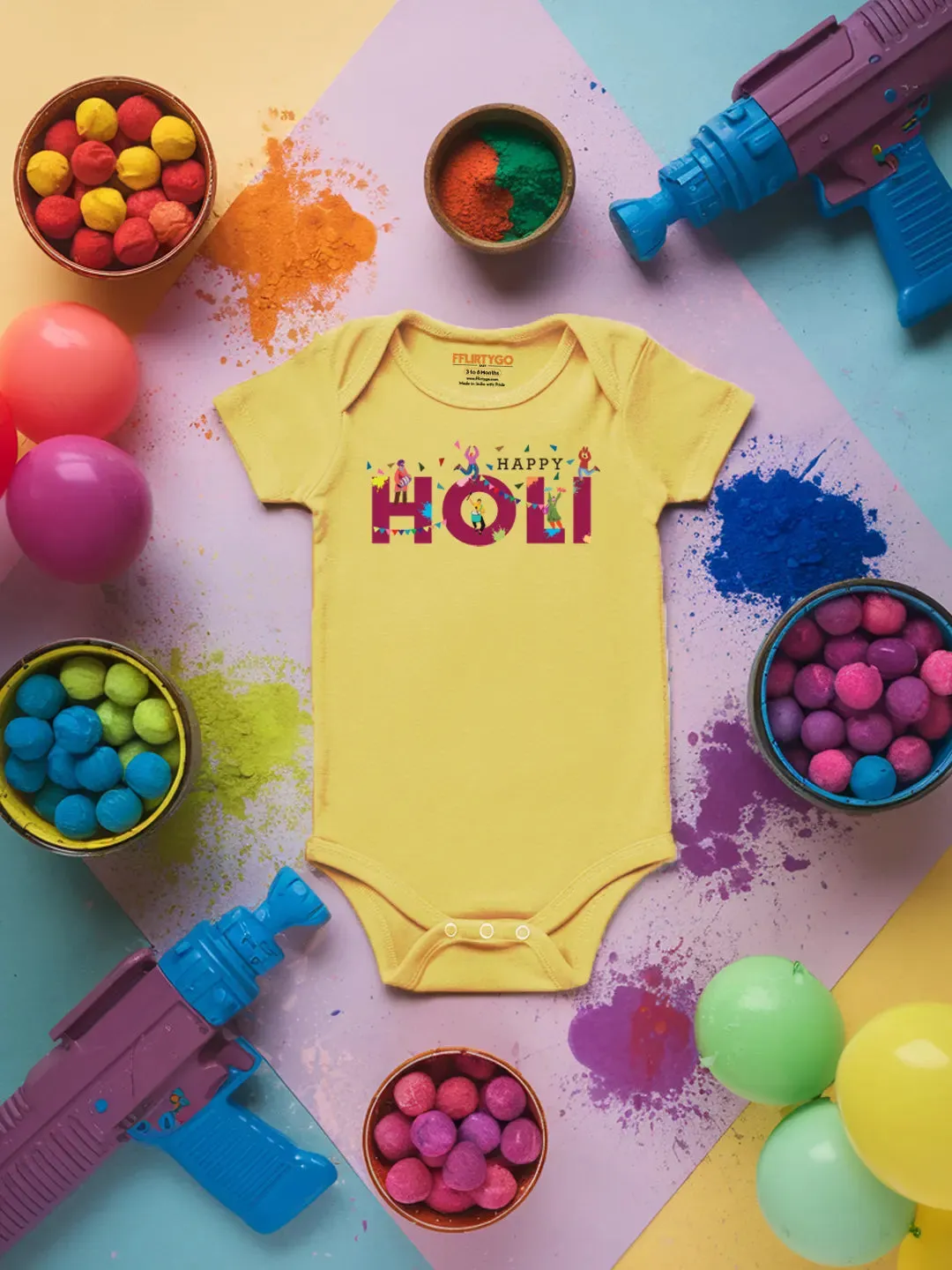 Happy Holi Baby Romper | Onesies