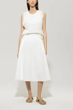 LUISA CERANO WHITE Flared Skirt