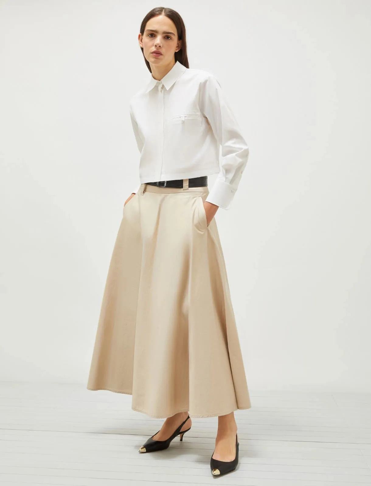 MARELLA Cream Long Skirt