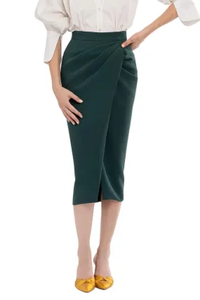 Office Green Stretchy Skirt