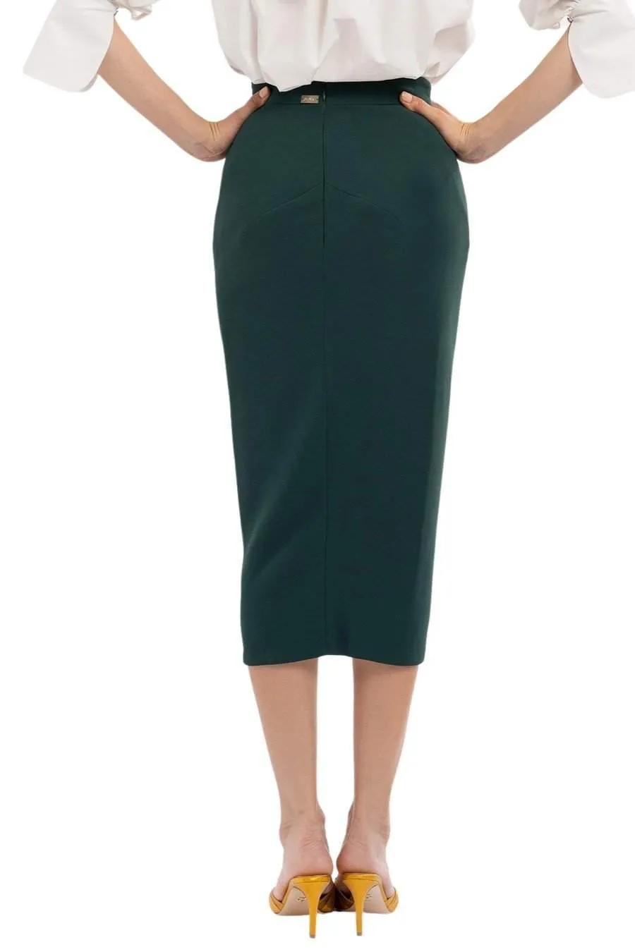 Office Green Stretchy Skirt