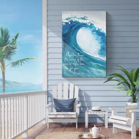 Psalm 93:4 - 'Mightier Than the Waves' Ocean-Inspired Christian Wall Art, Religious Wall Art for Living Room