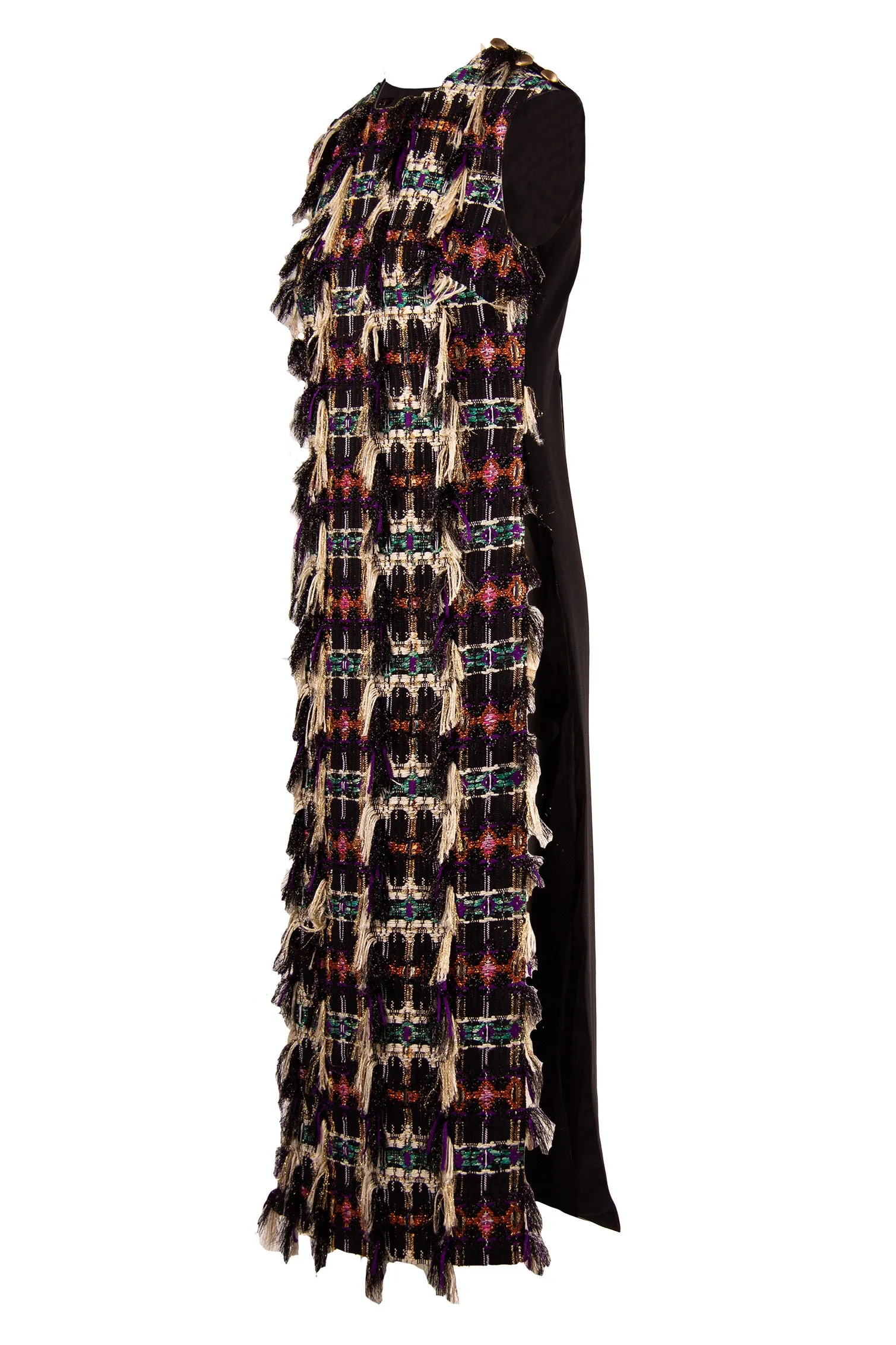 SHIFT DRESS WITH HIGH SLIT