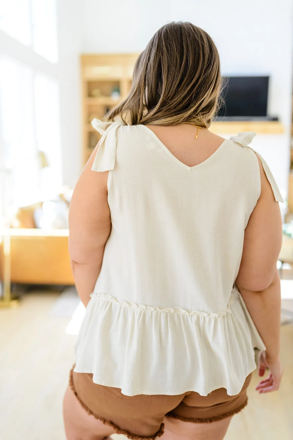 Tied Peplum Tank
